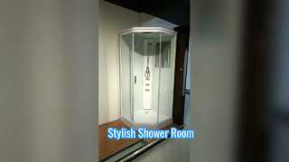 View Fashionable aluminum alloy frame shower room with the roof and tray Demo